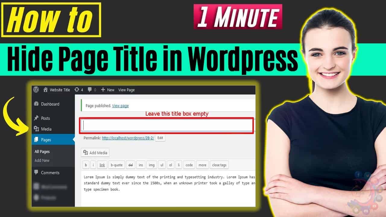 How To Hide Page Title In Wordpress