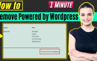 How to remove powered by wordpress 2022