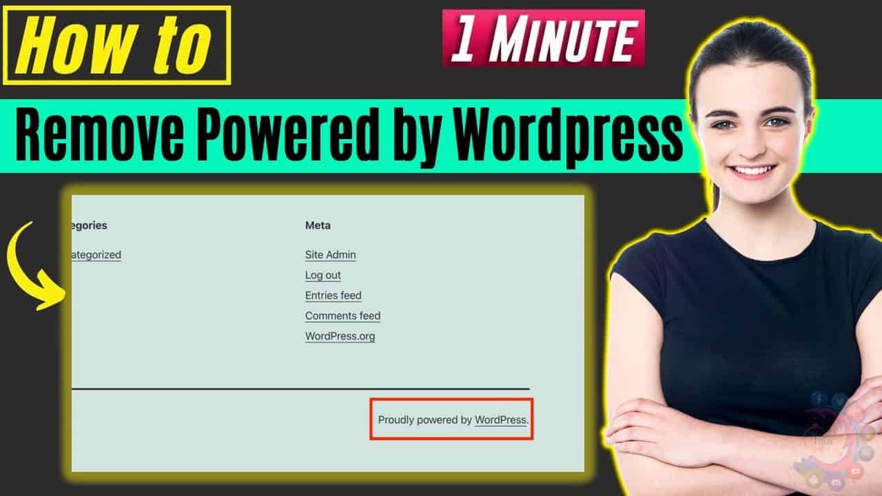 How to remove powered by wordpress 2022