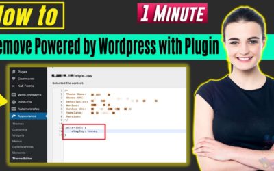 How to remove powered by wordpress with plugin 2022