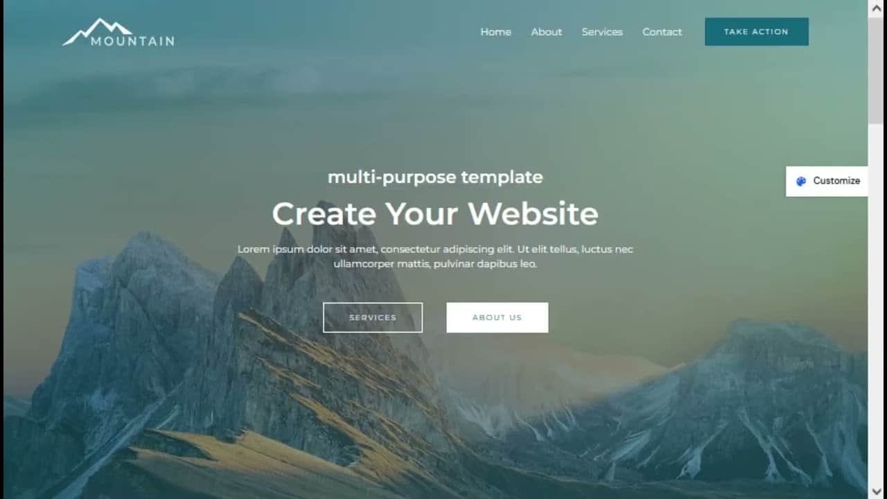 Mountain   Astra Theme   WordPress Theme Preview