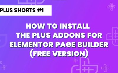 PLUS SHORTS #1 | How to Install The Plus Addons for Elementor Page Builder Free WordPress