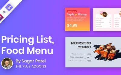 Pricing Table | Food Menu | Restaurant Menu | Service List/Menu using The Plus Addons for Elementor