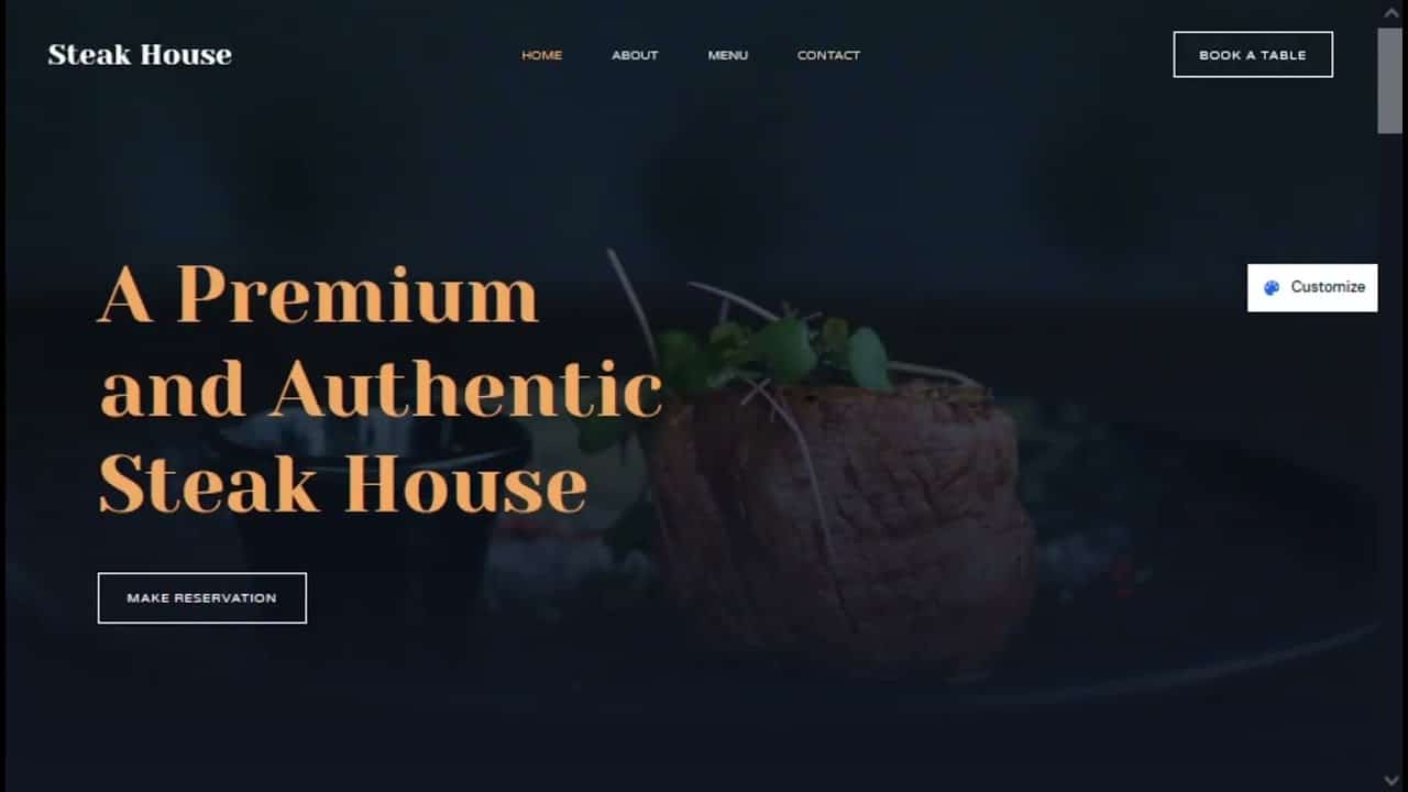 Steak House   Astra Theme   WordPress Theme Preview