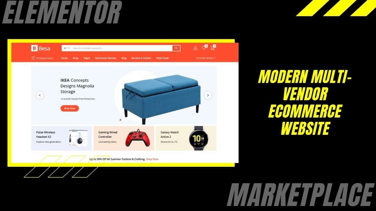 Top Featured Marketplace Website | Elementor WooCommerce Theme | Besa WordPress Theme