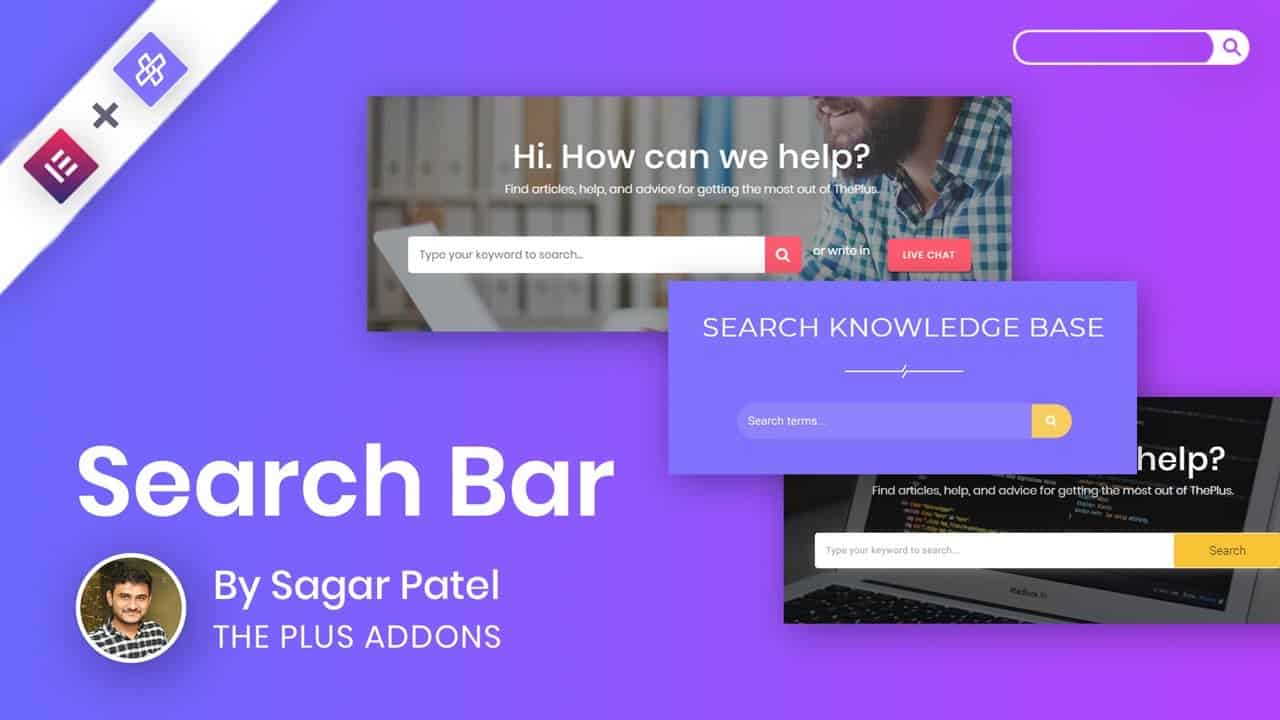 Tutorial : How to manage WordPress Search bar widget of The Plus Addons for Elementor?