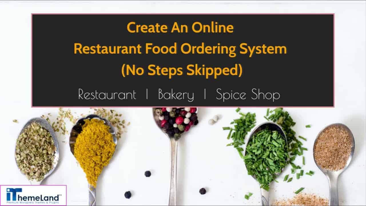 Create An Online Restaurant Food Ordering System (No Steps Skipped)