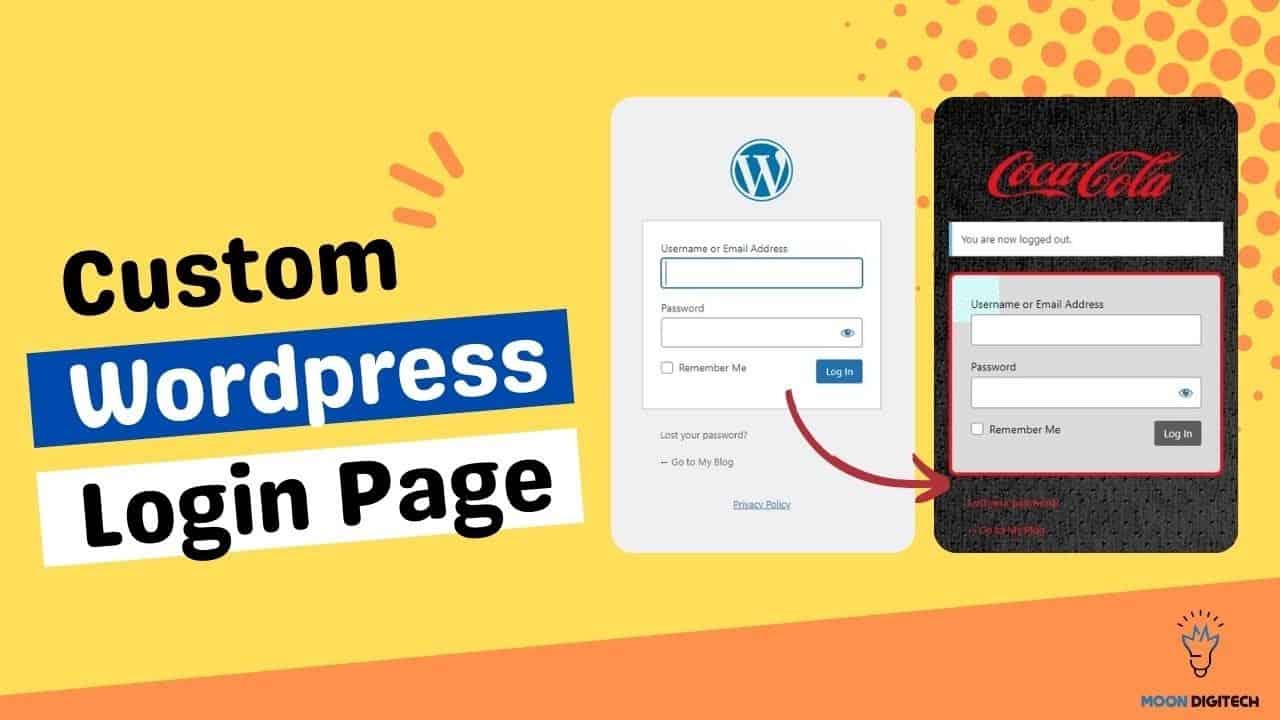 Create custom login page in WordPress with the plugin | Moon Digitech