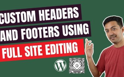 Custom Header and Footer using Full site Editing in WordPress 5.9