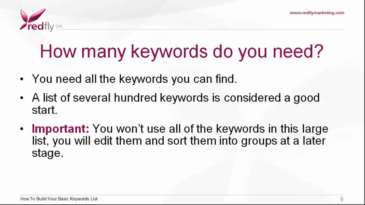 Google AdWords Basics Tutorial 4 - How To Build Your Basic Keywords List