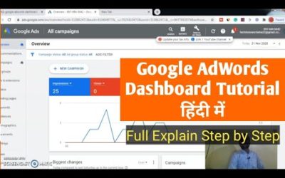 Digital Advertising Tutorials – Google Adwords Dashboard Tutorial Hindi – Step by Step || Full Explain || Ads Run on Google AdWords