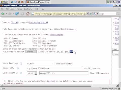 Google Adwords Tutorial - Getting Started Working With Image Ads In Adwords