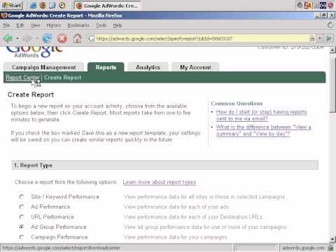 Google Adwords Tutorial - How To Create Adwords Reports