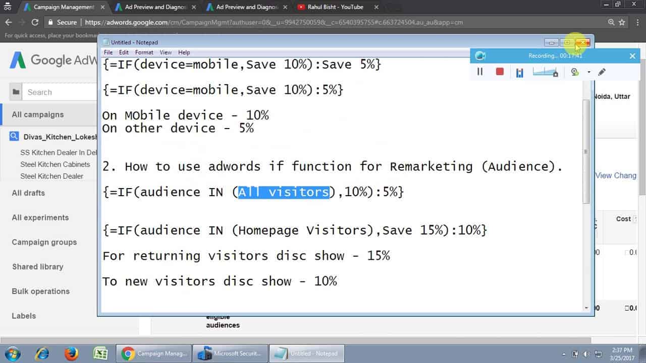 New Google Adwords IF Function Tutorial