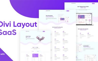 Free Saas Layout for Divi Made with DiviFlash Plugin