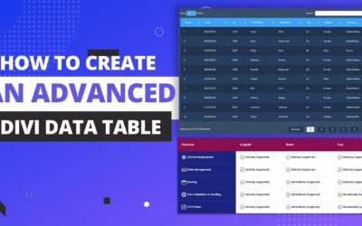 How To Create An Advanced Divi Data Table | DiviFlash Tutorial