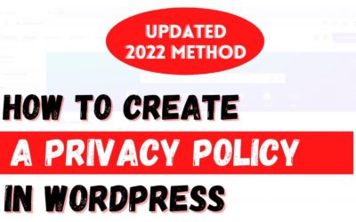 How to Create Privacy Policy page in WordPress