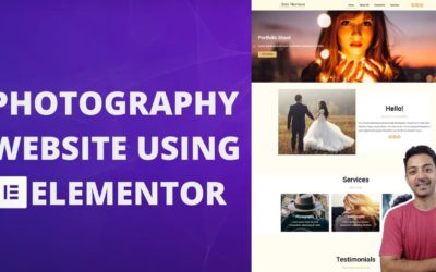 How to create Photography website using elementor Pro