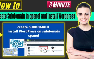 How to create subdomain in cpanel and install wordpress 2022