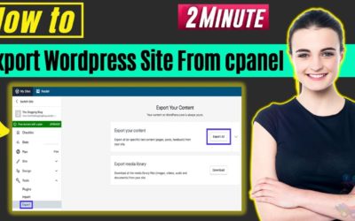 How to export wordpress site from cpanel 2022