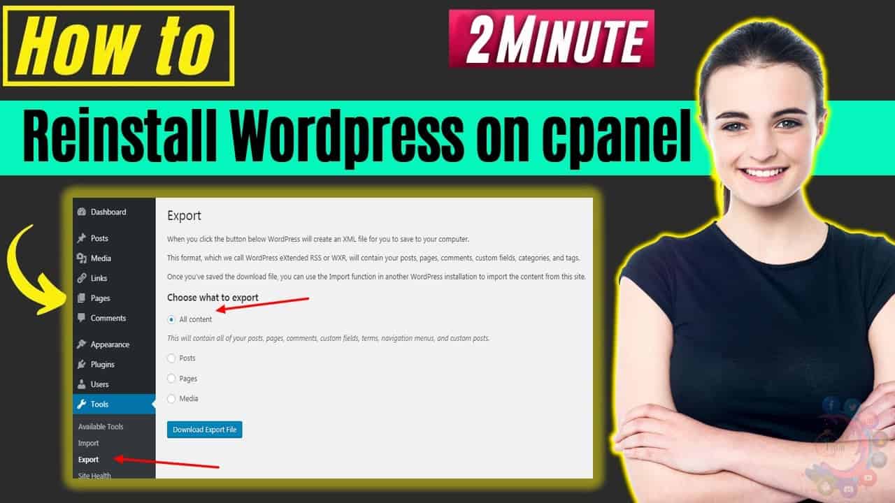 How to reinstall wordpress on cpanel 2022 | reinstall wordpress