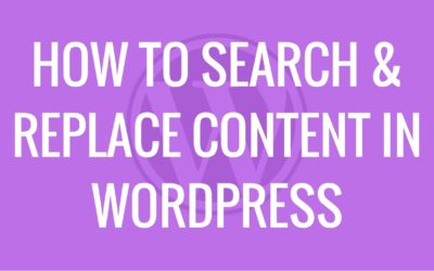 How to search replace content in WordPress | Better Search Replace plugin