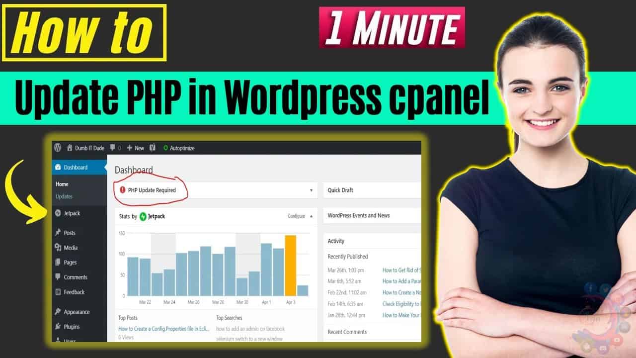 How to update php in wordpress cpanel 2022