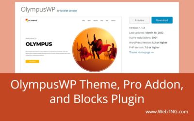 OlympusWP Theme, Pro Addon, and Blocks Plugin