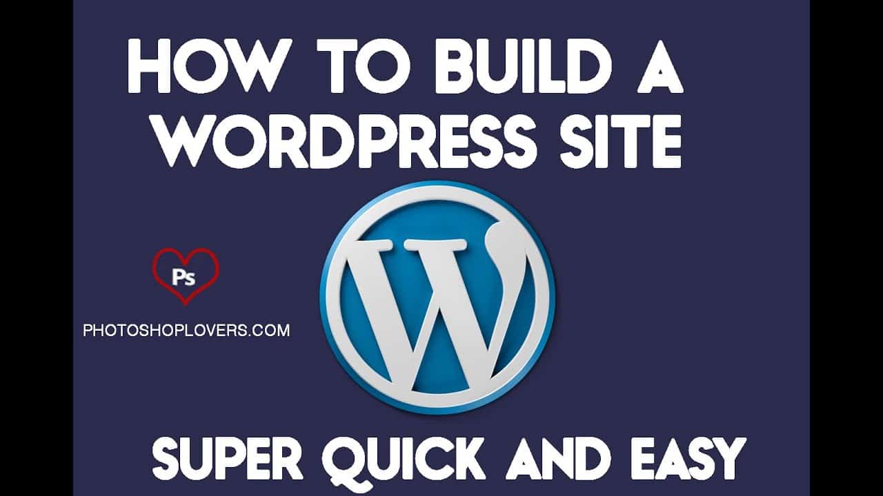 Photoshoplovers | How to build a website easily using wordpress