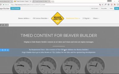 Timed Content for Beaver Builder.  A Free Plugin/Module