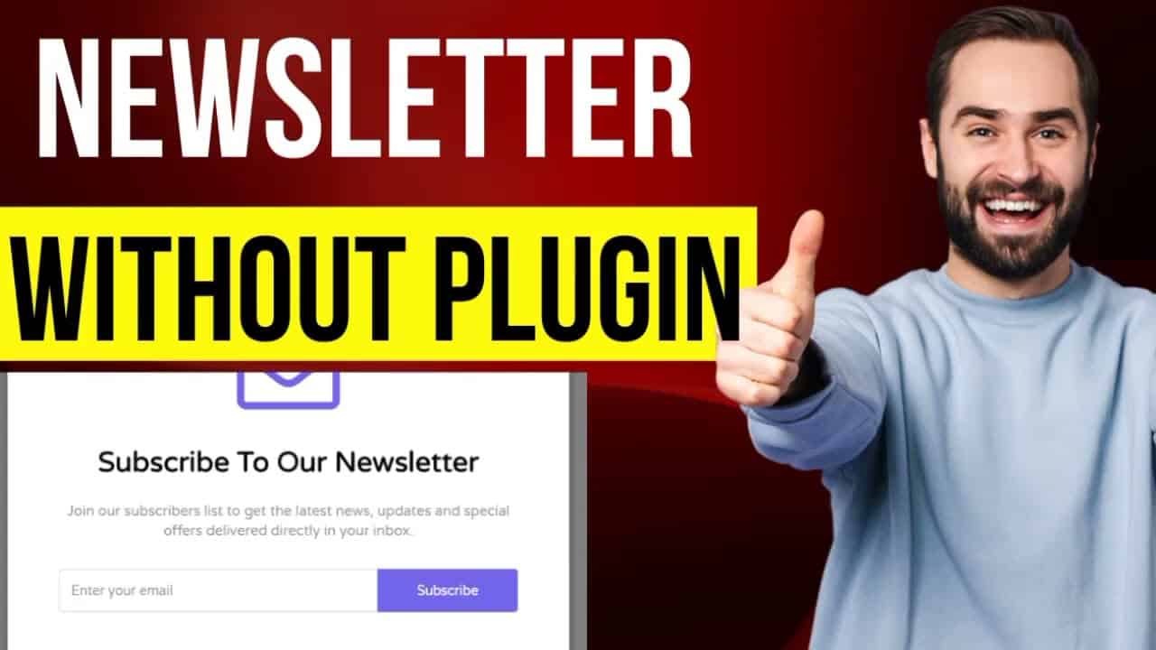 how to add new latter subscribe without Plugin || how to add email subscription to website