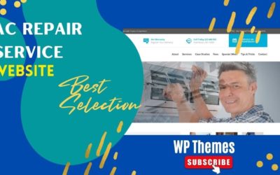 Create Air Conditioning Repair Service Website | Heating & AC Repair Theme | AirPro WordPress Theme