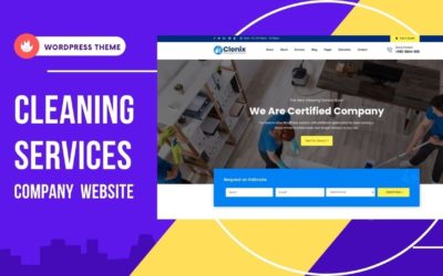 Create Cleaning Company Service Website | Cleaning Services WordPress Theme | Clenix WordPress Theme