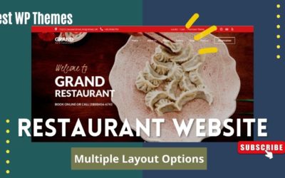 Create Modern Restaurant Website | Restaurant Cafe Website Theme | Grand Restaurant WordPress Theme