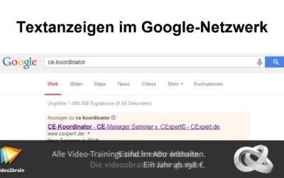 Digital Advertising Tutorials – Google AdWords Tutorial: Such- vs.  Display-Netzwerk |video2brain.com