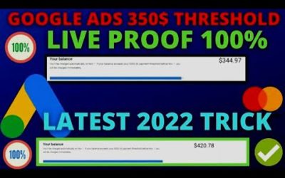 Digital Advertising Tutorials – Google Adwords 350$ Threshold Method || Live Prove ||