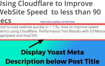 Display Meta Description Below Post Title in WordPress