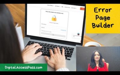 Error Page Builder for your Membership Site
