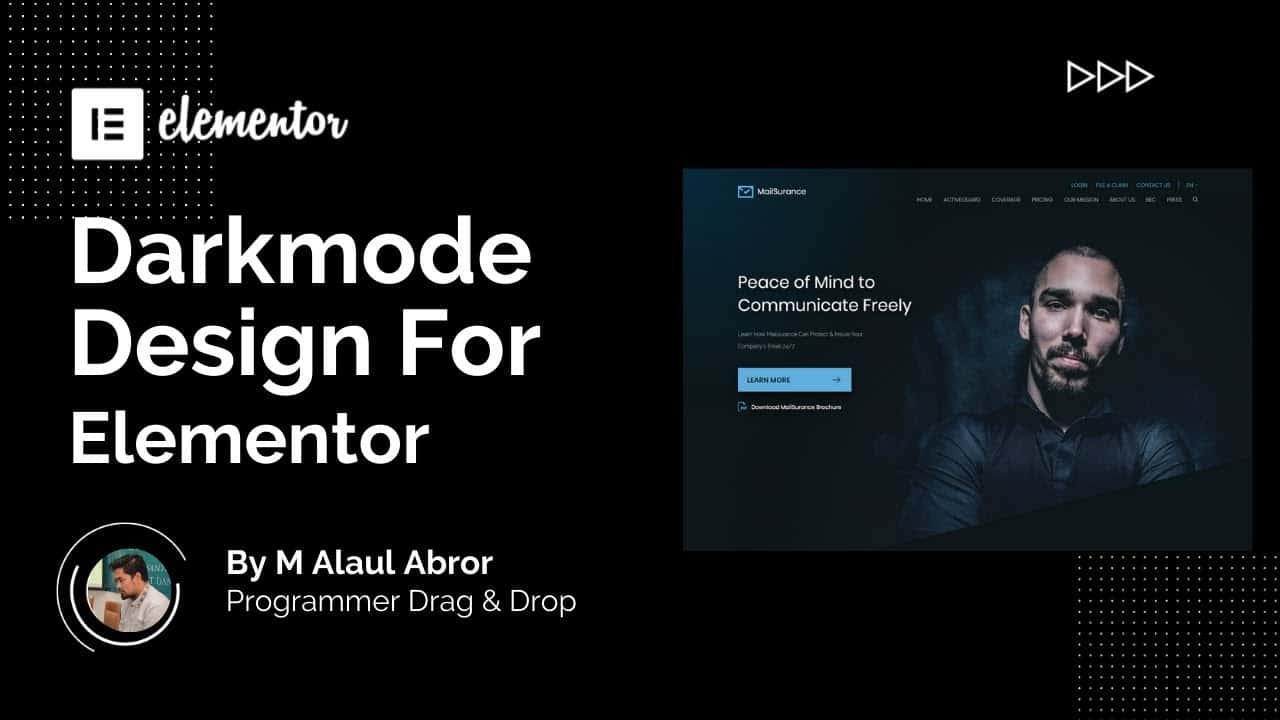 Elementor Dark Mode Setting - Cara Membuat Dark Mode Di Wordpress