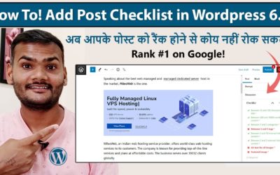 How To Add Post Checklist in WordPress 6.0 | Rank Faster on Google in 2022