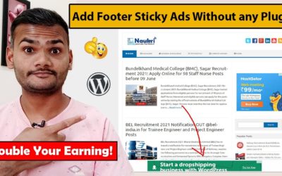 How To Add Responsive  Footer Sticky Ads in WordPress Without any Plugin 2021