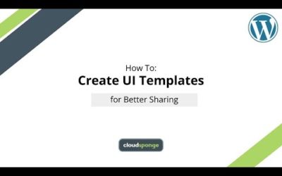 How To Create UI Templates for Better Sharing