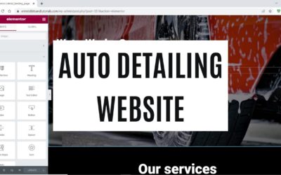 How To Make An Auto Detailing Business Website | No Coding