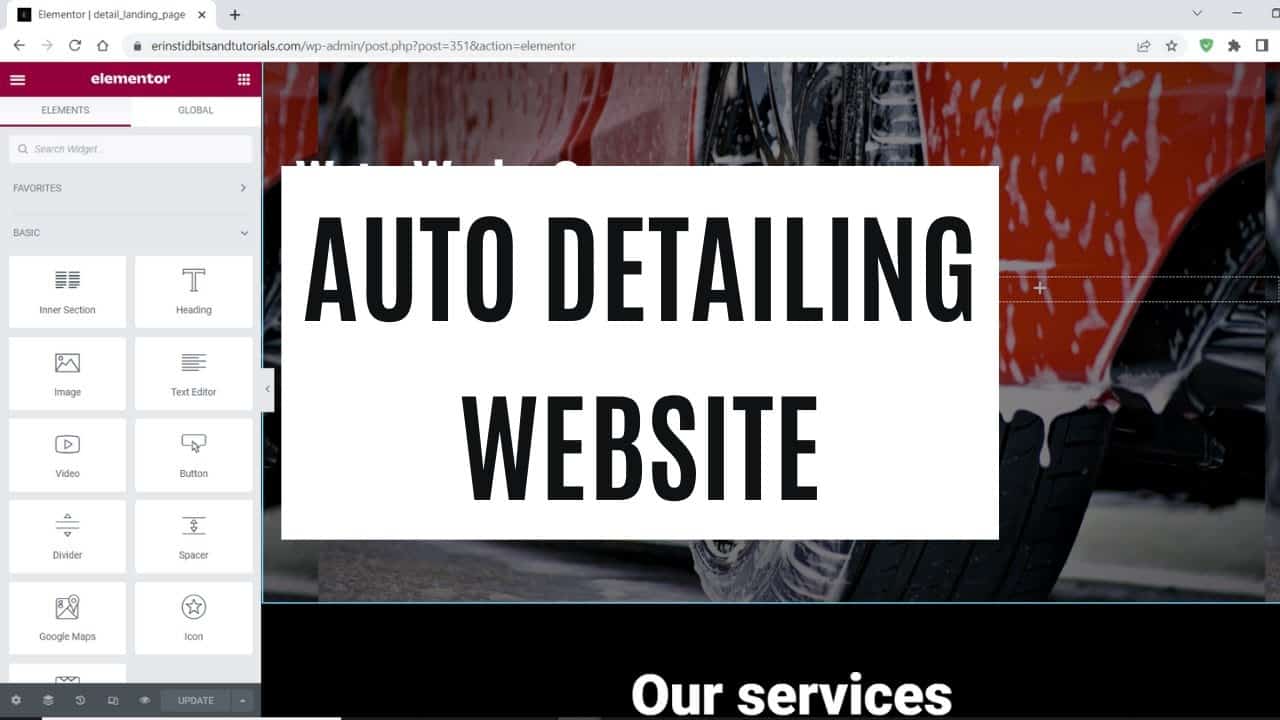 How To Make An Auto Detailing Business Website | No Coding