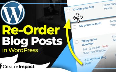 How to Re-order posts in WordPress (Change Post Order – Drag 'n' Drop)