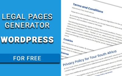 Legal Pages WordPress Website – T&C's & Privacy Policy