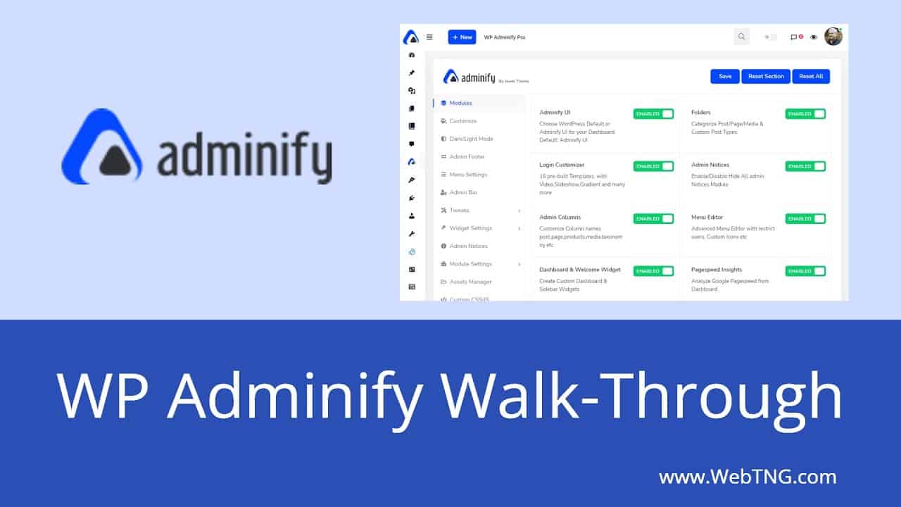 WP Adminify Walk-Through