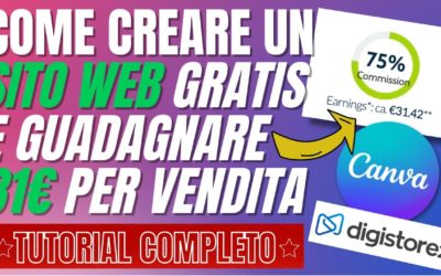 Come Creare Un Sito Web Gratis e Guadagnare 31€ Per Vendita TUTORIAL COMPLETO