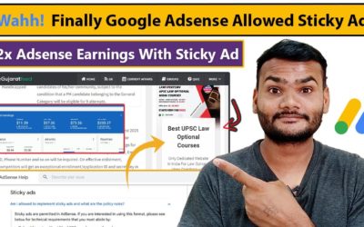 Finally Google Adsense Allowed Sticky Ad | How To Implement Sticky Ad in WordPress Blog 2022