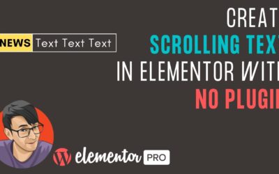 Create a Scrolling Text Marquee in Elementor with NO Plugin